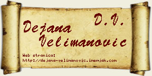 Dejana Velimanović vizit kartica
